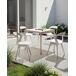 Beliani Conjunto de 4 sillas de jardín Lachania Beliani Conjunto de 4 sillas de jardín Lachania Gris