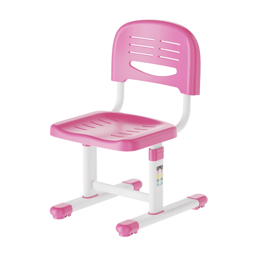 Cadeira de criança Sauda regulável em altura 75x36x46 cm rosabranco en.casa
