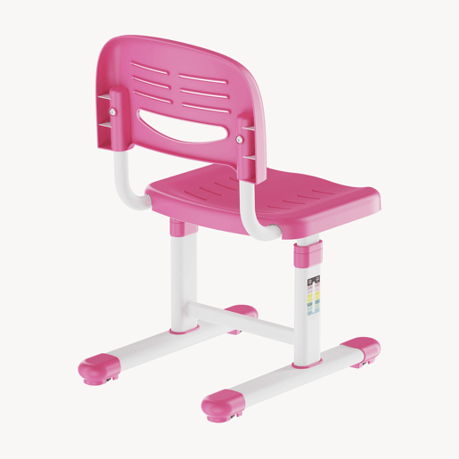 Cadeira de criança Sauda regulável em altura 75x36x46 cm rosabranco en.casa