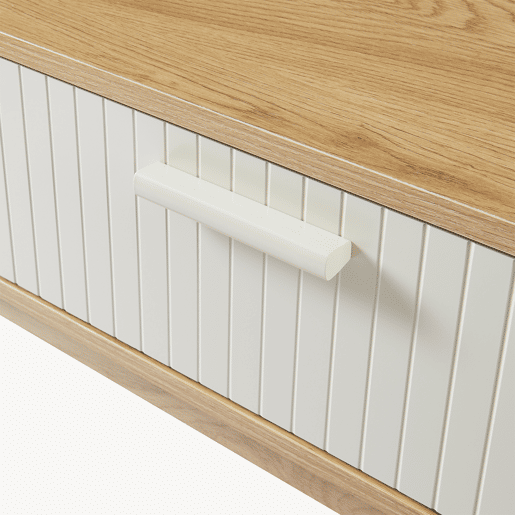 Mesa de consola Ferrersp 2 gavetas 100x40x80 cm CarvalhoAreia en.casa