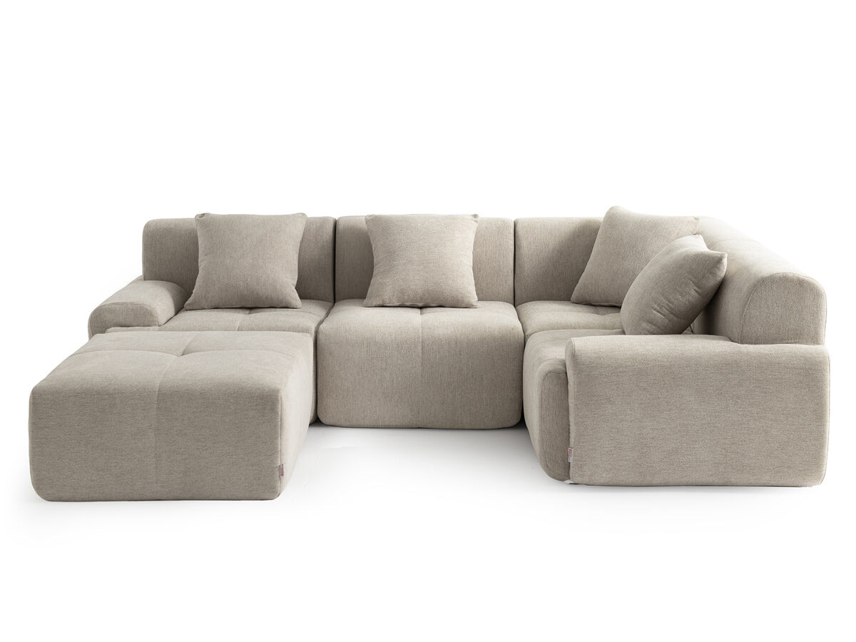 Sofá esquinero modular de 4 plazas con chaise longue