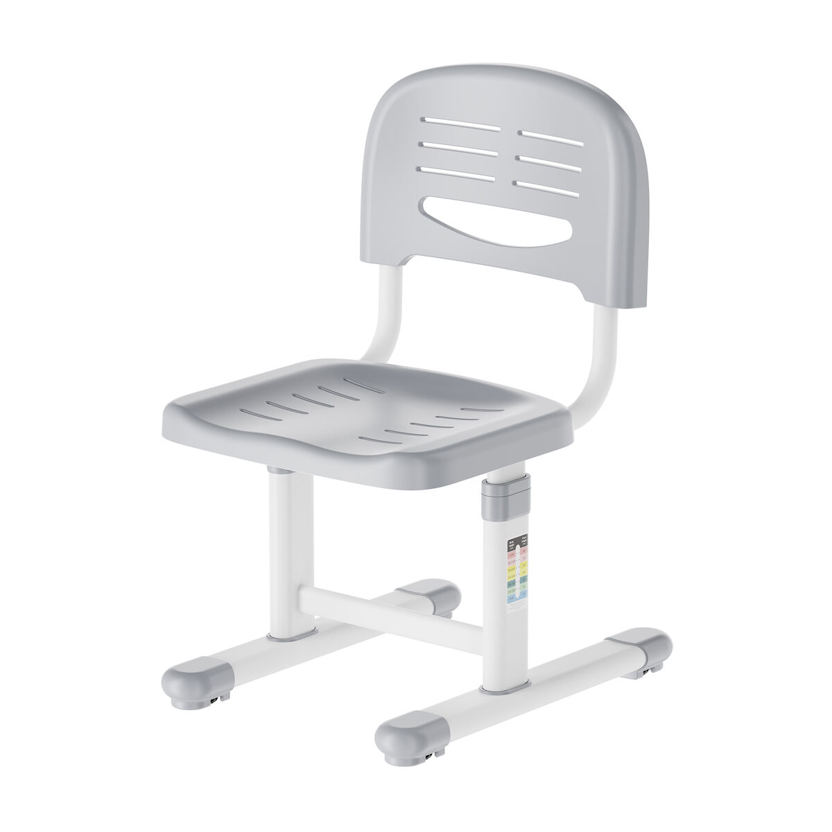 Silla de escritorio infantil adaptable sauda 75x36x46 cm gris claro [en.casa]