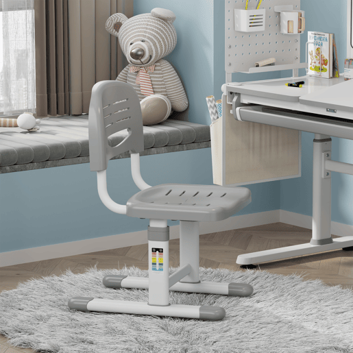 Cadeira de criança Sauda regulável em altura 75x36x46 cm cinzento clarobranco en.casa