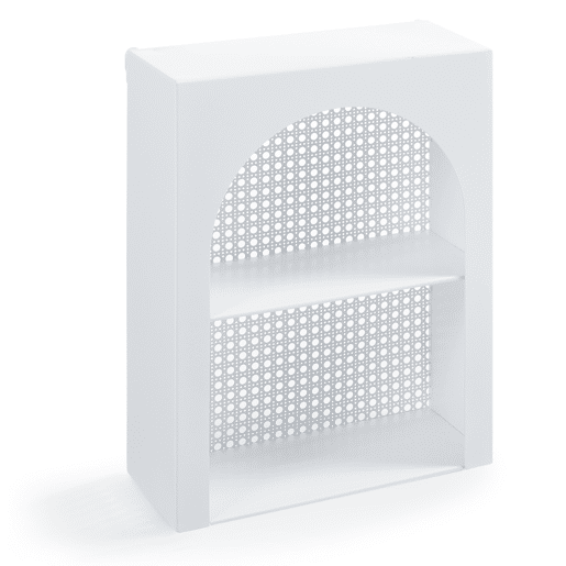 Prateleira de parede Jäller metal 40x30x13 cm Branco en.casa