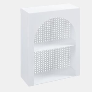 Prateleira de parede Jäller metal 40x30x13 cm Branco en.casa