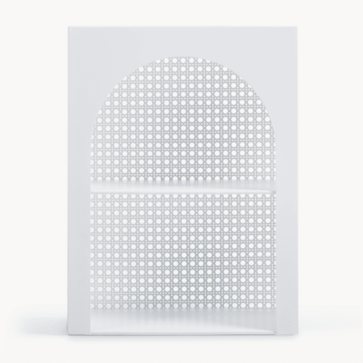 Prateleira de parede Jäller metal 40x30x13 cm Branco en.casa