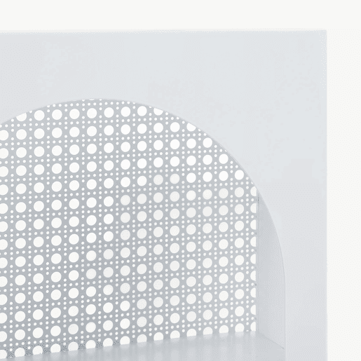 Prateleira de parede Jäller metal 40x30x13 cm Branco en.casa