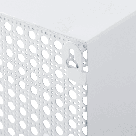 Prateleira de parede Jäller metal 40x30x13 cm Branco en.casa