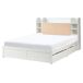 Beliani Cama matrimonial MDF Bizou 168x227 Beliani Cama matrimonial MDF Bizou 168x227 Blanco