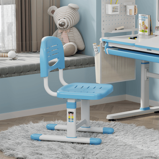 Cadeira de criança Sauda regulável em altura 75x36x46 cm azul céubranco en.casa