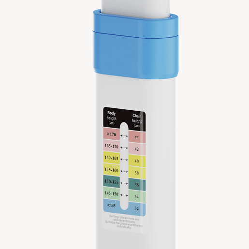 Cadeira de criança Sauda regulável em altura 75x36x46 cm azul céubranco en.casa