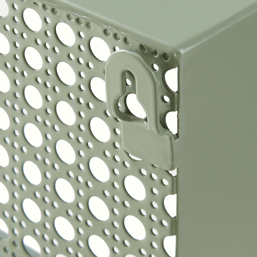 Prateleira de parede Jäller metal 40x30x13 cm Verde en.casa