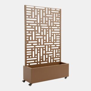Divisória Bernalda com floreira aço 186x120x40cm Castanho casa.pro