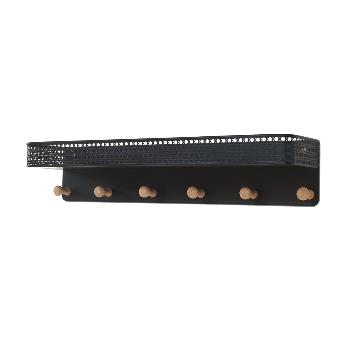 Perchero de pared Jäller 6 ganchos metal [en.casa]