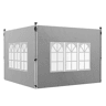 Outsunny 2 Painéis Laterais para Tenda de 3x3  3x4 m 295x195 cm Parede de Substituição de Tecido Oxford para Tendas Dobráveis com Janela para Jardim Exterior Festas Cinzento Claro