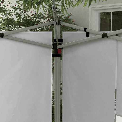 Outsunny 2 Painéis Laterais para Tenda de 3x3  3x4 m 295x195 cm Parede de Substituição de Tecido Oxford para Tendas Dobráveis com Janela para Jardim Exterior Festas Cinzento Claro