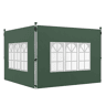 Outsunny 2 Painéis Laterais para Tenda de 3x3  3x4 m 295x195 cm Parede de Substituição de Tecido Oxford para Tendas Dobráveis com Janela para Jardim Exterior Festas Verde