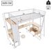 Cama alta para niños 227x95 Cama alta para niños 227x95 Blanco