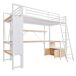 Cama alta para niños 227x95 Cama alta para niños 227x95 Blanco