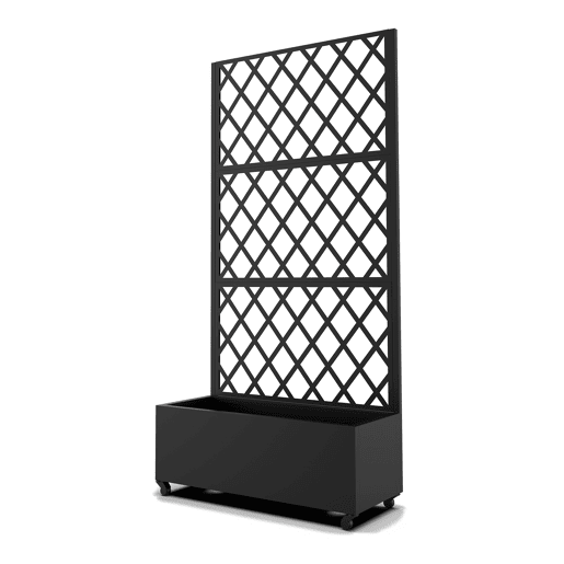 Divisória Malja com floreira aço 190 x 82 x 38 cm preto casa.pro Divisória Malja com floreira aço 190 x 82 x 38 cm preto casa.pro