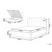 Beliani Cama matrimonial Tela Challans 188x215 Beliani Cama matrimonial Tela Challans 188x215 Crema
