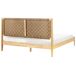 Beliani Cama matrimonial Madera de pino Brunemont 187x208 Beliani Cama matrimonial Madera de pino Brunemont 187x208 Marrón Claro