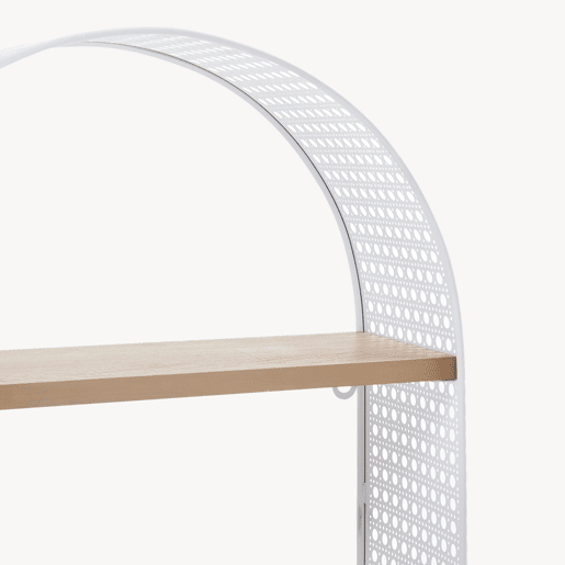 Estante de parede Jäller 3 prateleiras metal 53x35x14 cm Branco en.casa