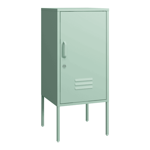 Mesa de cabeceira Hausjärvi 82x35x35 cm pega esquerda Verde menta en.casa
