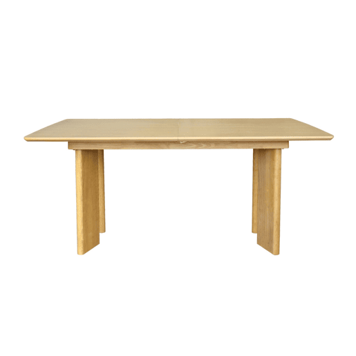 Mesa de jantar retangular extensível em madeira de 6-8 lugares, Albane, Natural, 170x90x76 cm