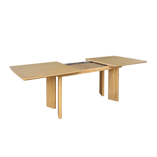 Mesa de jantar retangular extensível em madeira de 6-8 lugares, Albane, Natural, 170x90x76 cm