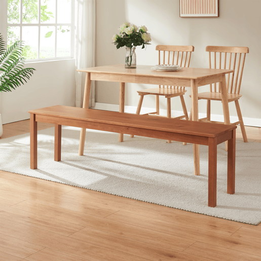 Banco de sala de jantar Trerunulu pinho 160x35x45 cm Nogueira en.casa Banco de sala de jantar Trerunulu pinho 160x35x45 cm Nogueira en.casa