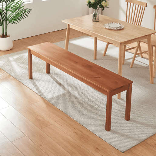 Banco de sala de jantar Trerunulu pinho 160x35x45 cm Nogueira en.casa Banco de sala de jantar Trerunulu pinho 160x35x45 cm Nogueira en.casa