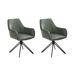 Beliani Conjunto de 2 sillas de comedor Sansarc Beliani Conjunto de 2 sillas de comedor Sansarc Verde Oscuro