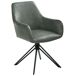 Beliani Conjunto de 2 sillas de comedor Sansarc Beliani Conjunto de 2 sillas de comedor Sansarc Verde Oscuro