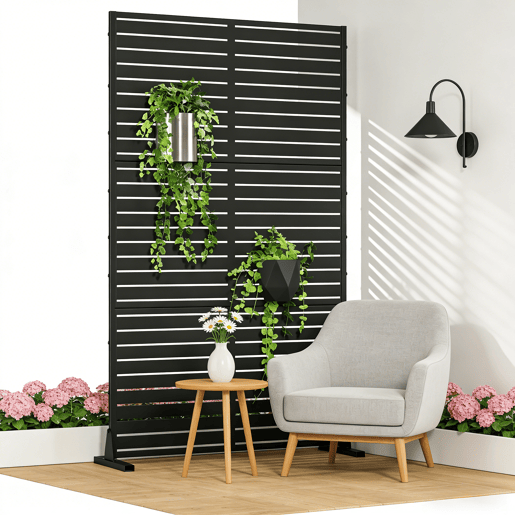 Divisória Nodepp em aço galvanizado 180x120 cm Preto casa.pro Divisória Nodepp em aço galvanizado 180x120 cm Preto casa.pro