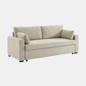 Sofá-cama conversível de 3 lugares, Easy, Beige, 211x90x86 cm