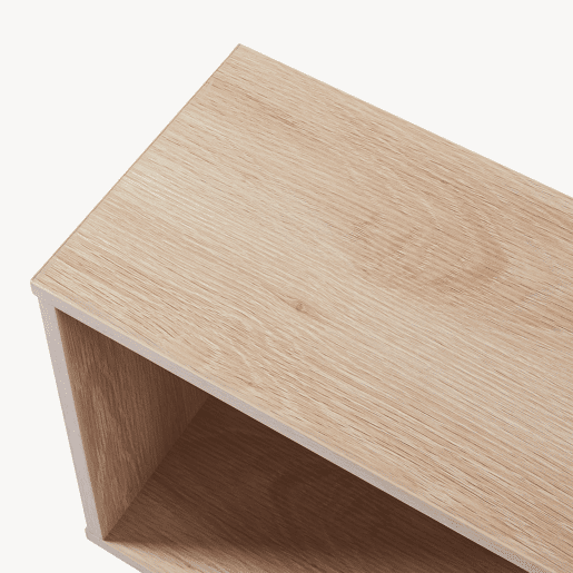 Mesa de apoio  prateleira de pé Koxjö 57x60x20 cm aspeto carvalho en.casa