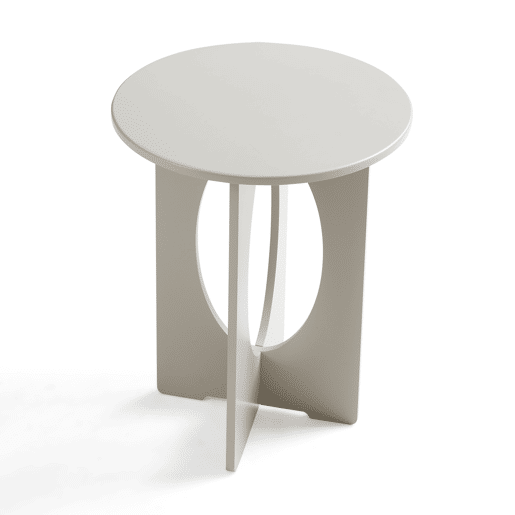Mesa de apoio Podeldsvin redonda 49x40 cm Taupe en.casa