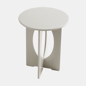 Mesa de apoio Podeldsvin redonda 49x40 cm Taupe en.casa