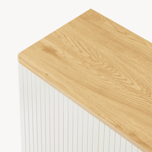 Aparador Ferrersp com 2 portas MDF 80x80x40 cm carvalho cores areia en.casa