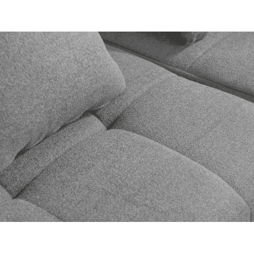Sofá modular de 2 lugares, tecido bouclé na cor cinza nuvem