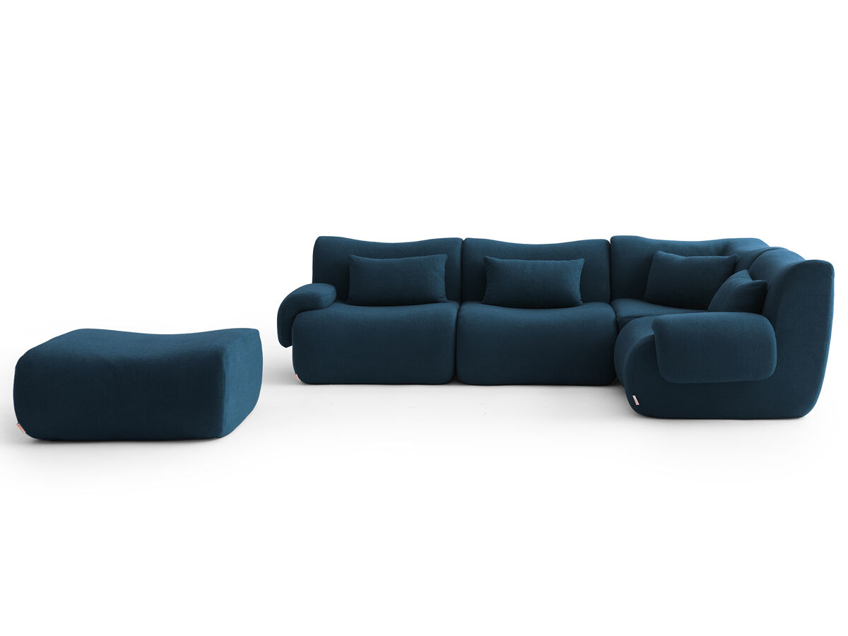 Sofá esquinero modular de 4 plazas con chaise longue