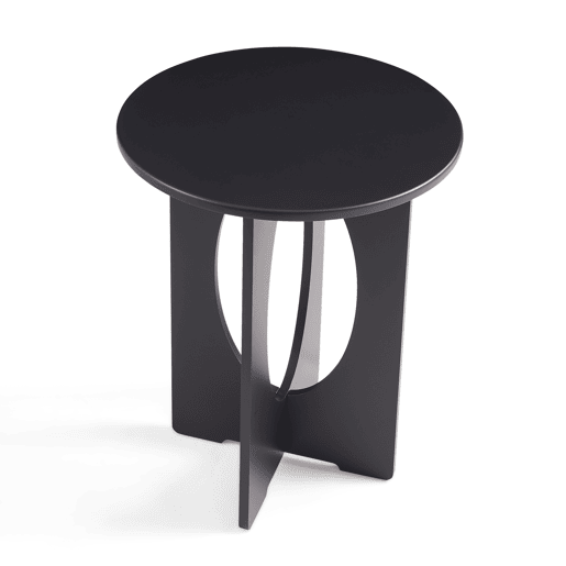 Mesa de apoio Podeldsvin redonda 49x40 cm Preto en.casa