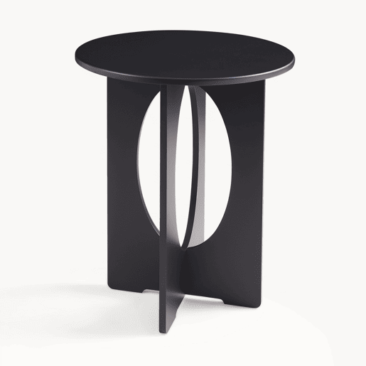 Mesa de apoio Podeldsvin redonda 49x40 cm Preto en.casa