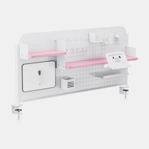 Organizador de secretária Sauda com grampo Sauda aço 114x68 cm BrancoRosa en.casa