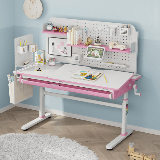 Organizador de secretária Sauda com grampo Sauda aço 114x68 cm BrancoRosa en.casa