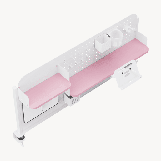 Organizador de secretária Sauda com grampo Sauda aço 114x68 cm BrancoRosa en.casa