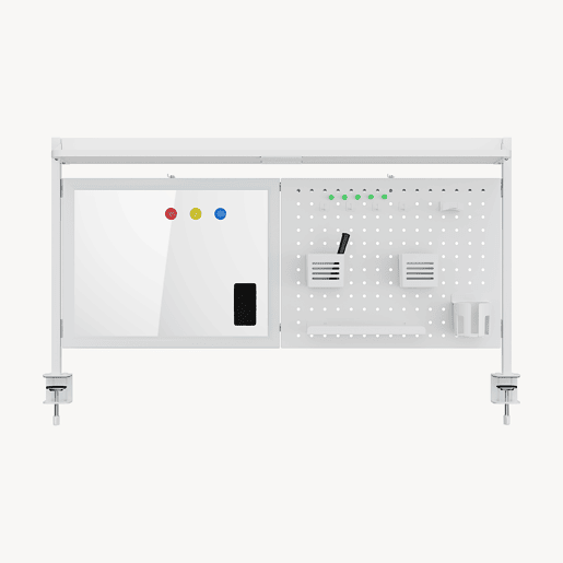 Organizador de secretária Virvik com grampo aço 117x73 cm Branco en.casa