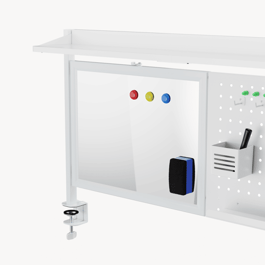 Organizador de secretária Virvik com grampo aço 117x73 cm Branco en.casa