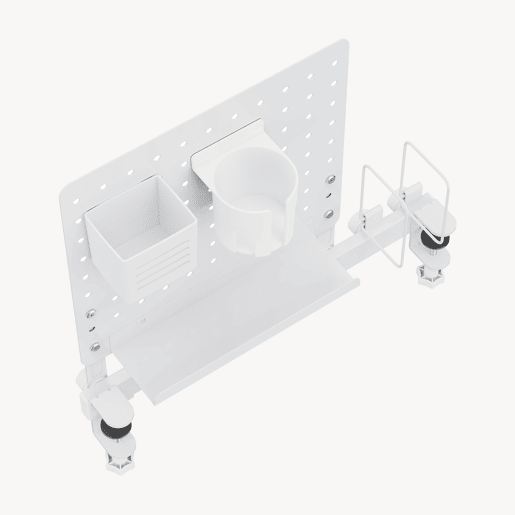 Organizador de secretária Sauda com acessórios aço 50x50 cm Branco en.casa